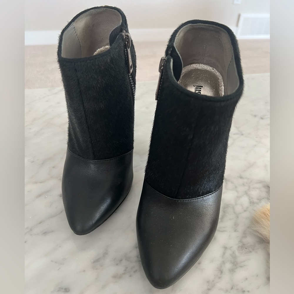 Roberto Cavalli Pony Hair & Leather Ankle Booties – Size 6